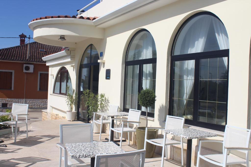 Terrace in front of the hotel restaurant
